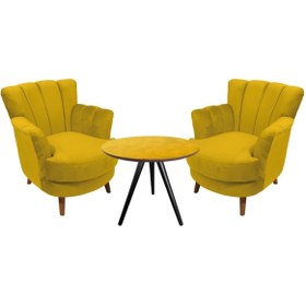 Resim La Vie Home Fiskos Set Tekli Koltuk Berjer Çay Seti Koltuk Takımı 