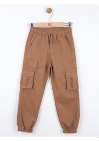 Resim Nk Kids Çocuk Kargo Cepli Beli Paçası Lastikli Kargo Pantolon-13834-camel Camel 