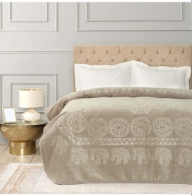 Resim Karaca Home Elephant Vizon Çift Kişilik Soft Embosy Battaniye 