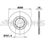 Resim Braxis AE0374 Arka Fren Disk Aynası Transit V347 2.2tdcı 2.4tdcı 3.2tdcı 06-14 Arkadan Itişli Abs'li 6C162A315AA 