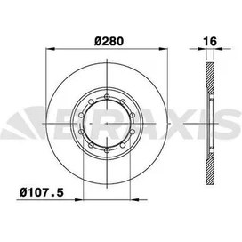 Resim Braxis AE0374 Arka Fren Disk Aynası Transit V347 2.2tdcı 2.4tdcı 3.2tdcı 06-14 Arkadan Itişli Abs'li 6C162A315AA 