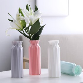 Resim Taze ve Kurutulmuş Çiçekler için Şık Avrupa Tarzı Plastik Vazo - Ev Dekoru, Oturma Odası ve Masa Süsleri, Çiçek Düzenlemesi, Günlük Ev Dekoru için Mükemmel 