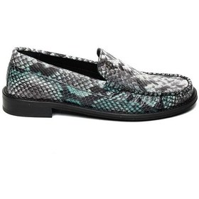 Resim Bestello Bağcıksız Neolit Taban Loafer 101-mng-14 Kadın Ayakkabı Yesıl Yılan 