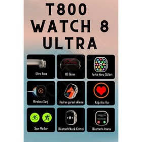 Resim Linva Watch 8 Ultra T800 Ultra Akıllı Saat Çift Kordonlu 