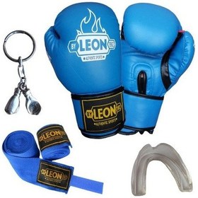 Resim Kogam Leon 1982 Training Boks Eldiveni, Bandaj Dişlik Anahtarlık Mavi 