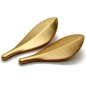 Resim 86 26 30 Mm 6'lı Altın Dolap Kapı Tokmağı Seti Art Deco Stili İki Delik 