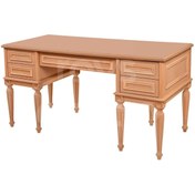 Resim ROYS AHŞAP 5258 Masif Ham 160 Cm Madalyon Çalışma Masası 