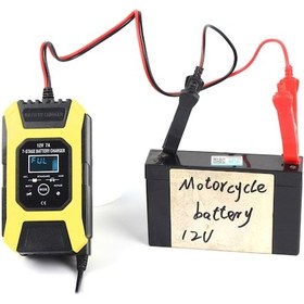 Resim Hallow Araç Akü Şarj Cihazı, 12v 7a Kurşun-asit Aküler Şarj 