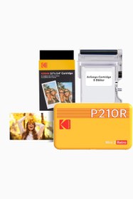 Resim Mini 2 Retro Bluetooth Fotoğraf Yazıcısı 54x86 mm - Sarı 