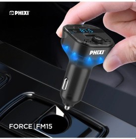 Resim Phixi Fm15 Araç Fm Transmitter Bluetooth 5.3 + Pd & Usb-a Hızlı Şarj 