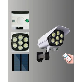 Resim Teknoşık 3 Modlu Güneş Paneli Aydınlatmalı Dış Mekan Güvenlik Işığı - IP65 Su Geçirmez, Pır Sen 