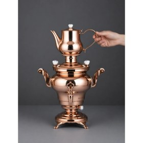 Resim Beem 3 L Elektrikli Semaver Paslanmaz Çelik Rose Gold | 1800W Ayarlanabilir Termostatlı Çay Makinesi Musluklu 