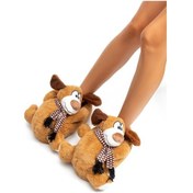 Resim Twigy Yeye Kadın Hayvanlı Panduf Kahverengi 36/41 EE0548 Kahverengi 