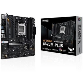 Resim TUF Gaming A620M-Plus AMD A620 AM5 DDR5 6400MHz Aura RGB mATX Anakart 