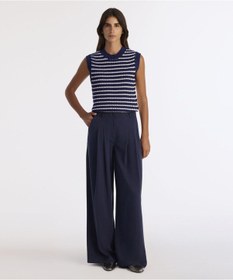 Resim Yargıcı Geniş Yüksek Bel Pantolon 25kkpn3047x 004 Lacivert 