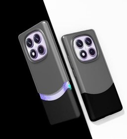 Resim Xiaomi Redmi Note 14 Pro 5G ile uyumlu Kılıf Mıknatıslı Çift Renk Duble Kapak Siyah 