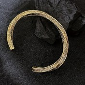 Resim Çiçek Desenli Vintage Çin Tarzı Bakır Bileklik, Kadınlar ve Erkekler için Ayarlanabilir Açık Bilezik, El Yapımı Mozaik Tasarım, Arkadaşlar için İdeal Hediye, Günlük Giyim ve Çin Yeni Yılı Kutlaması için Uygun 