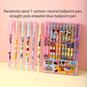 Resim Disney Mickey & Minnie Mouse Silinebilir Tükenmez Kalemler - 7 Canlı Renk, İnce Uçlu Yazı, Çizim ve Eskiz İçin - Dayanıklı Plastik Karakterli Kalemler Hediye Paketlemeli Ev, Ofis, Okul Malzemeleri 