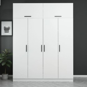 Resim Minar Kale 4 Kapaklı Zincir Dolap-Yüklük - Beyaz 210 cm 
