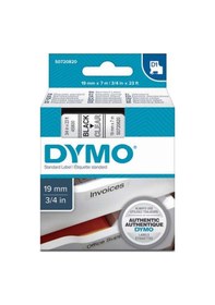 Resim Dymo D1 Şerit Standart 19 Mmx7 Mt Şeffaf Üzerine Siyah 45800 