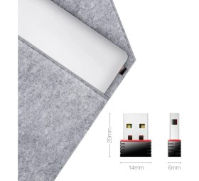 Resim Aogo 300MBPS Wifi Adaptör Nano Wireless Alıcı 802.11 N/g/b RTL8188FTV Wifi Dongle Kablosuz Internet Alıcı 