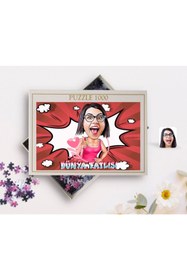Resim Bk Gift Kişiye Özel Dünya Tatlısı Karikatürlü 1000 Parça Profesyonel Puzzle-1 