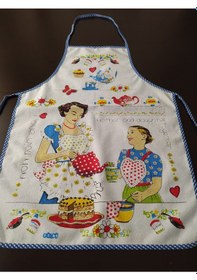 Resim %100 Pamuk Alez Sıvı Geçirmez Mutfak Önlüğü 