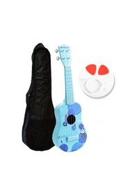 Resim Manuel Raymond Ka225bl Soprano Ukulele Seti Mavi Kılıf Dahil Renkli Gövde 