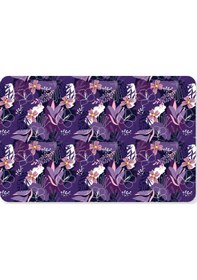 Resim Dijital Baskılı Desenli Dekoratif Dış Kapı Önü Ve Iç Mekan Paspası Yıkanabilir Kaymaz Taban Mor 