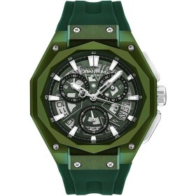 Resim Quantum HNG1097.075 Erkek Kol Saati | 47MM, Chronograph, Koyu Yeşil Spor Tasarım 