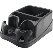 Resim Dashanshop Siyah Saklama Organizer Dayanıklı Plastik Konsol Kutusu Bardak Tutuculu 
