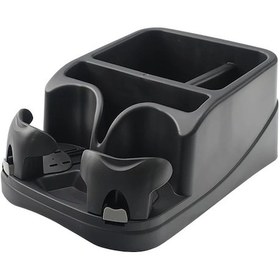 Resim Dashanshop Siyah Saklama Organizer Dayanıklı Plastik Konsol Kutusu Bardak Tutuculu 