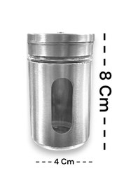 Resim Baharatlık Paslanmaz Çelik Uzun Ömürlü Küçük Boy Baharatlık Şeffaf 