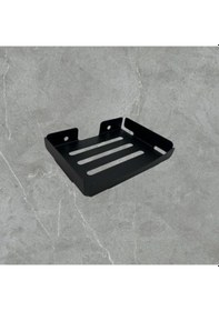 Resim Yapışkanlı Ve Vidalı Sabunluk Mat Siyah Siyah 