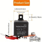 Resim Motion003 200a Dc12v Siyah Uzaktan Kumandalı Akü Kesici Anahtar Hırsızlık Koruma Araba Kamyon Boşalmayı Önler Negatif Tel 