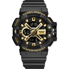 Resim Fsfyb Spor Saati Kişilik Havalı Su Geçirmez Saat Şık Büyük Kadranlı Çift Ekranlı Saat (Yurt Dışından) 