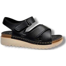 Resim Perla 3503-26 Cilt Ultra Soft Anatomik Kadın Sandalet Siyah 