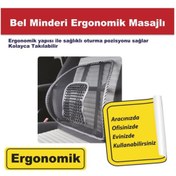 Resim Carub Bel Arkası Masajlı Sırtlık Ortopedik Siyah 