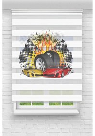 Resim Perdecizade Enxboy Sarı Kırmızı Araba Dijital Baskılı Zebra Perde-cocuk Odası-stor Perde Tyc958f5ef4bd260a8808ee00 Renkli 