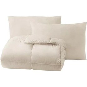 Resim Çift Kişilik Yorgan + 2 Yastık Hediyeli Egeo Set Kum 