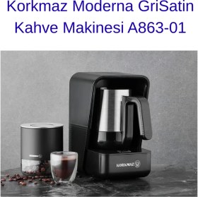 Resim Korkmaz Moderna Kahve Makinesi Gri/satin 