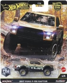 Resim Hot Wheels Premium Car Culture Off Road 2017 Ford F-150 Raptor Jbk70 Renkli 