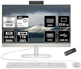 Resim HP ProOne 240 G10 i5 1335U 40GB 1TB SSD Iris Xe Graphics 23.8" FHD FDOS All In One PC Beyaz & PER4 