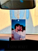 Resim Merit Flower Mini Buket Kişiye Özel Fotoğraflı Araç Süsü, Kokusuz Araba Hediyesi, Fotoğraflı Dikiz Aynası Süsü 