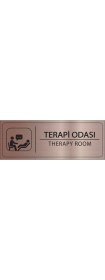 Resim Mayeka Terapi Odası Isimlik Bronz Metal Kapı Isimliği Levhası Yönlendirme Tabelası 