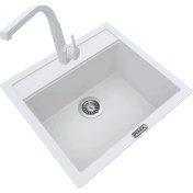 Resim Polex Cristalüx Granit Eviye P-08+Luxury Beyaz 
