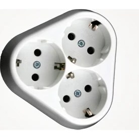 Resim Ars Üçlü Topraklı Yonca Fiş Priz 