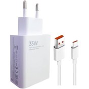Resim Xiaomi Type-c 33w (watt) Hızlı Şarj Aleti Adaptörü Şarj Kablo set 