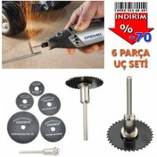 Resim 6 Parça Gravür Makinası Için Kesme Uç Seti Mini Daire Testere 