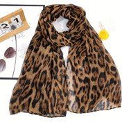 Resim Kadınlar için Bohem Leopar Baskılı Eşarp Pelerin - Çift Kullanımlı İmitasyon Polar Şal & Boyun Sarma, Güneş ve Rüzgar Koruma, Makinede Yıkanabilir, Sonbahar Kış Günlük Moda Aksesuarı, Çok Yönlü Moda Parçası, Dekoratif Boyun Takısı, Lüks Hissi 